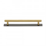 M Marcus Heritage Brass Knurled Design Cabinet Pull with Plate 160mm Centre to Centre